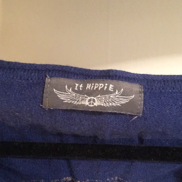 Cashmere Blend Blue Sweater S - Picture 2 of 3